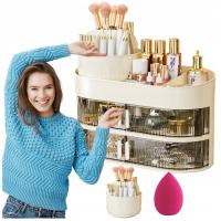 ORGANIZER na Kosmetyki Pojemnik STOJAK na PĘDZLE Makijaż MODUŁOWY Beżowy