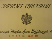 Patent Oficerski - 54 Pułk Piechoty - Tarnopol - 1938