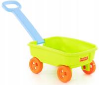 Polesie WÓZEK Z RĄCZKĄ do ciągnięcia do ogródka piaskownicy ZABAWKA TACZKA