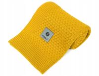 KOCYK DZIECIĘCY 100% BAMBUS PLED KOC DZIANY DLAA DZIECI 80x100 Musztardowy