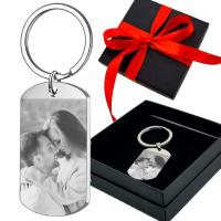 BRELOK METALOWY ZE ZDJĘCIEM GRAWER Prezent na URODZINY DZIEŃ CHŁOPAKA MĘŻA