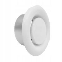 Zawór wywiewny 200mm, z ramka mont., kolor biały RAL 9003