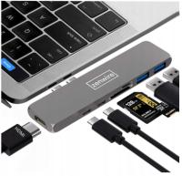 Hub USB-C Macbook 7w1 Adapter HDMI 4K USB 3.0 do Macbook Pro Air M1 M2 M3