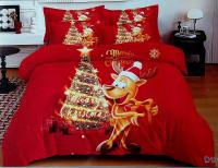 Pościel świąteczna 140x200 cm 4 Częściowa z prześcieradłem wzór 33
