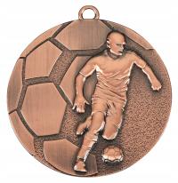 Medal Brązowy 50mm piłka nożna, nagroda+ wstążka