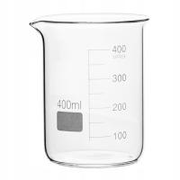 Лабораторный стакан низкий 400 мл стеклянный Боро 3,3 градуированный