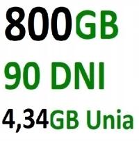 Plus internet na kartę 800 GB 90 DNI 4,34 GB UE
