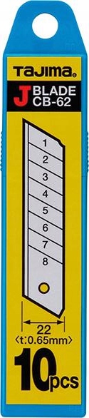 Wymienne ostrza do noża 22mm 10szt LB62H TAJIMA