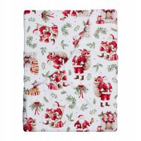 Prześcieradło bawełniane z gumką we wzory 120x60 materiałowe mikołaj 002kom