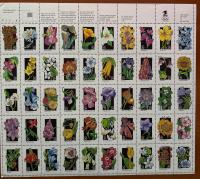 USA- DZIKIE KWIATY, 1992 ROK, Mi. 2116- 2165 ** ARKUSZ