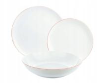 Komplet talerzy na 6 osób (18 elementów) Bogucice - Base Red na Wigilię