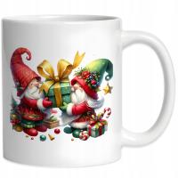Kubek Świąteczny Skrzat Prezenty Gnom Boże Narodzenie Święta 330ml