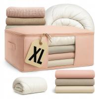Pokrowiec na pościel pod łóżko pojemnik na ubrania torba miękki różowy XL