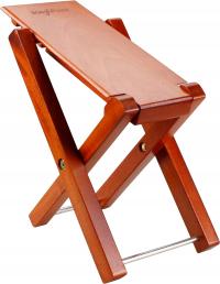 Podnóżek gitarowy z litego drewna mahoniowego, 4 poziomy