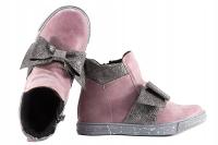 KORNECKI 6032 BOTKI ZIMOWE DZIEWCZĘCE KOZACZKI OCIEPLANE lila