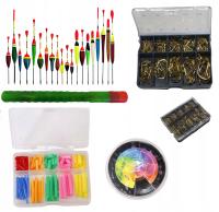 Набор поплавков из бальзы - 20 шт.   трубки привести резинки крючки 100 шт