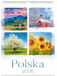Календарь настенный планировщик 2026 пейзажи виды Польша живописная 12 карт