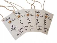 P47 Bileciki do prezentów Gwiazdka Boże Naro 10szt * zawieszki prezentowe