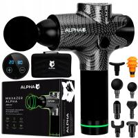 MASAŻER CIAŁA ALPHA PISTOLET DO MASAŻU AMG-02 CZARNY DO PLECÓW MASSAGE GUN