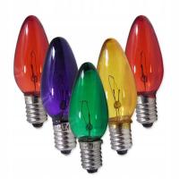 ŻARÓWKA CHOINKOWA E10 15V 5W KOLOROWA 5 SZT