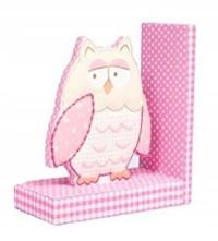 PODPORA PODPÓRKA do książek dla dzieci OZDOBNA RÓŻOWA SOWA