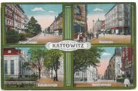 Kattowitz (Katowice) - Fredrichstrase / Poststrase / Bahnhofstrase