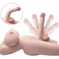 Realistyczna lalka erotyczna TPE 5,5 kg z biustem i penisem