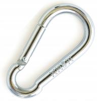 Karabińczyk 8x80mm wspinaczkowy ocynk stalowy duży mocny do lin