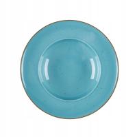 Talerz głęboki do pasty, makaronu Kaszub ART 24 cm K630 niebieski