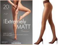 CALZEDONIA Matowe Rajstopy Extremely Matt Premium Moka Brązowe 20 DEN S