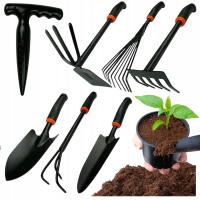 Набор небольших садовых инструментов DE LUXE шпатель когти грабли 7 el.