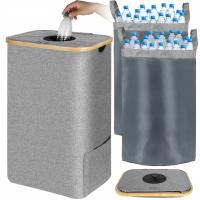 Składany pojemnik na butelki 105L z pokrywą i 2 wewnętrznymi workami, Waste Management