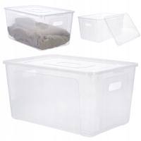 Пластиковый контейнер с крышкой органайзер большой 17л коробка коробка прозрачная