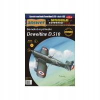 Samolot Dewoitine D.510, Answer model kartonowy, 1:33 W