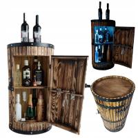 Бар алкогольный баррель деревянный светодиодный ретро подарок для мужчин