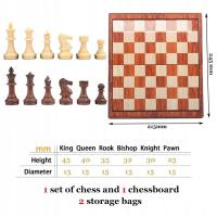 Styl 24,5 x 21,5 cm Przenośne składane szachy magn