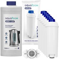 Очиститель накипи для кофемашины AquaFloow 1L 6X фильтр для воды для кофемашины Delonghi