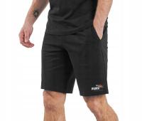 3229 SPODENKI Puma MĘSKIE Z KIESZENIAMI SPORTOWE BAWEŁNIANE CZARNE