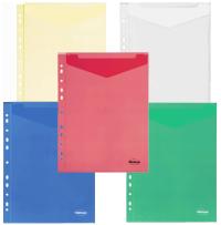 Teczka kopertowa pionowa z perforacją A4 80630 mix kolorów 5 sztuk