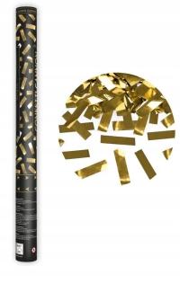 KONFETTI PNEUMATYCZNE - TUBA STRZELAJĄCA ZŁOTE PASKI 60 cm - ŚLUB WESELE