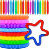 RURKI TUBY SENSORYCZNE 20 SZT ZESTAW RURY EDUKACYJNE POP XXL DLA DZIECI