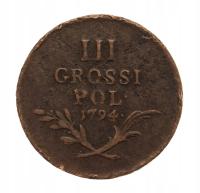 Monety wojskowe, 3 grosze 1794, Wiedeń