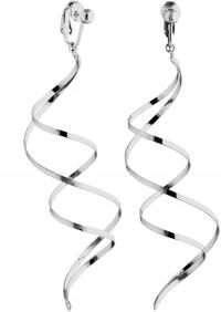 KLIPSY srebrne sprężyny bardzo DŁUGIE 9.5 cm duże lekkie BIŻUTERIA COLIBRA