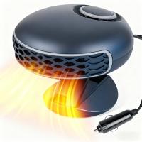 OGRZEWACZ SAMOCHODOWY 12V 150W PRZENOŚNY AUTOMATYCZNY NAGRZEWNICA Z OBROTOWYM DEFROSTEREM 360°