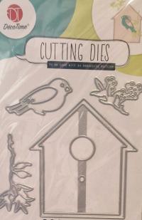 MATRYCA SZABLON DO WYCINANIA/WYTŁACZANIA WZÓR PTAK DOMEK DLA PTAKÓW