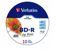 BD-R BLU-RAY 25GB x6 VERBATIM PRINTABLE 10 szt