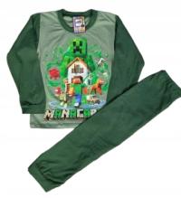 PIŻAMKA piżama bawełna chłopak długi rękaw nadruk GRA JAK MINECRAFT