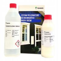 Zestaw pielęgnacja renowacja mycie okien TEKNOS zabezpiecza chroni drewno
