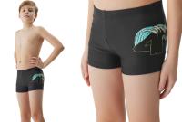 Bokserki chłopięce 4F czarne poliester z wiązaniem