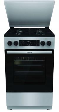 Kuchnia gazowo elektryczna Gorenje GK5C63SH Srebrna Grill AquaClean 50 cm